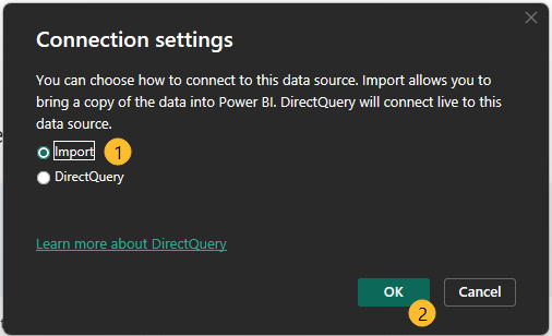 Import Connection Settings